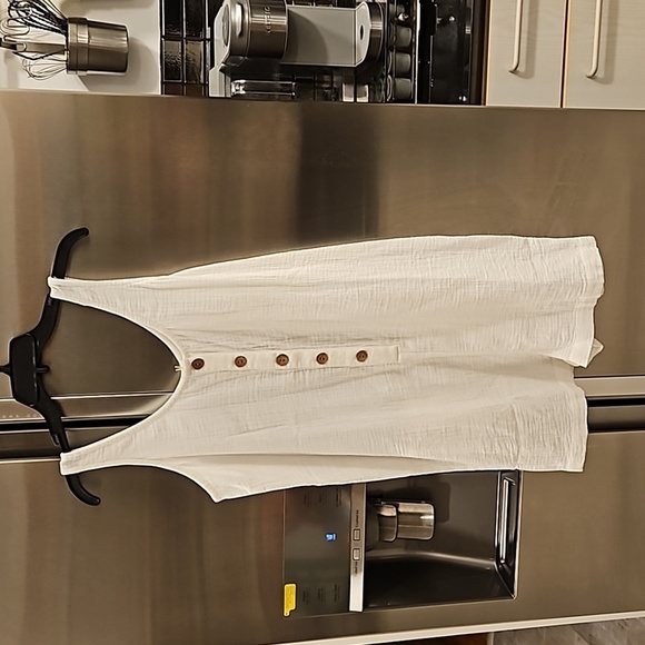 💕FAHERTY💕 Dream Cotton Gauze Jamesport Romper ~ White Medium M NWT - Picture 10 of 16